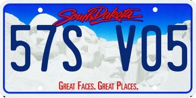 SD license plate 57SV05