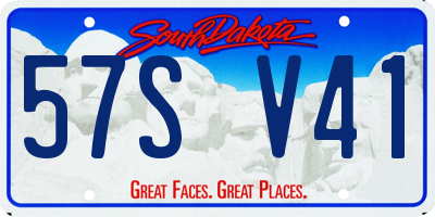 SD license plate 57SV41