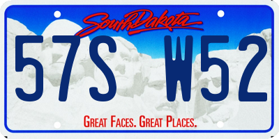 SD license plate 57SW52