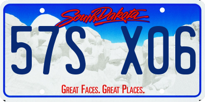 SD license plate 57SX06