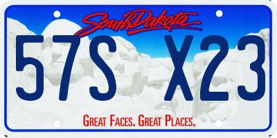 SD license plate 57SX23