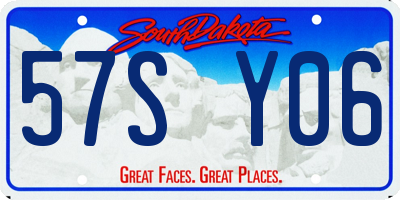 SD license plate 57SY06