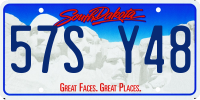 SD license plate 57SY48