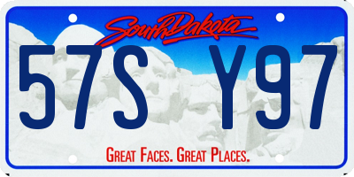 SD license plate 57SY97