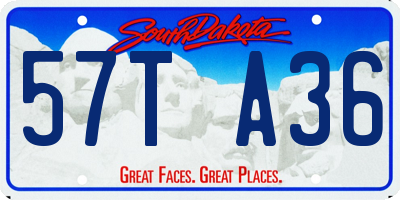SD license plate 57TA36
