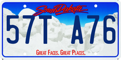SD license plate 57TA76