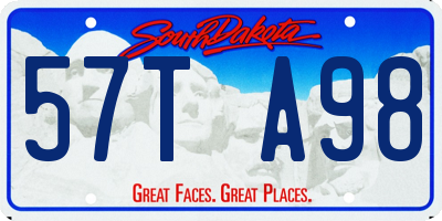 SD license plate 57TA98