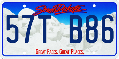 SD license plate 57TB86