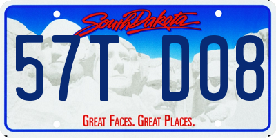 SD license plate 57TD08