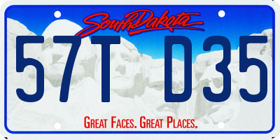 SD license plate 57TD35