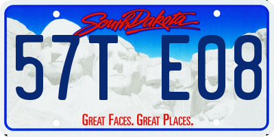 SD license plate 57TE08