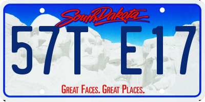 SD license plate 57TE17