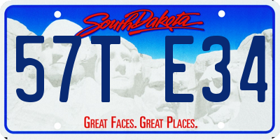 SD license plate 57TE34