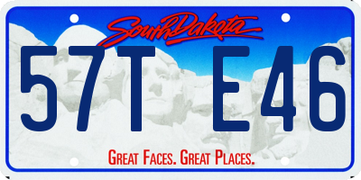 SD license plate 57TE46