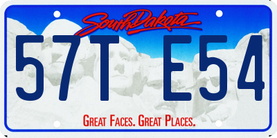 SD license plate 57TE54