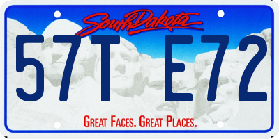 SD license plate 57TE72