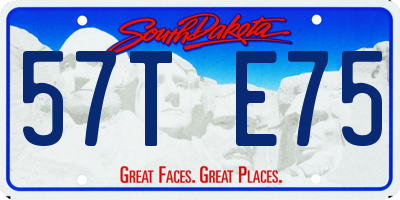 SD license plate 57TE75