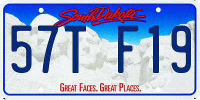 SD license plate 57TF19