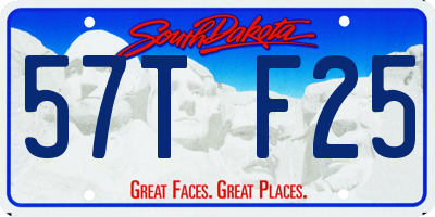 SD license plate 57TF25