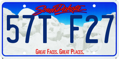 SD license plate 57TF27