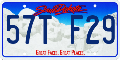 SD license plate 57TF29