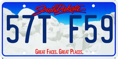 SD license plate 57TF59
