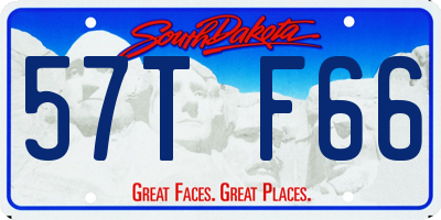 SD license plate 57TF66