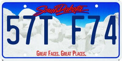 SD license plate 57TF74