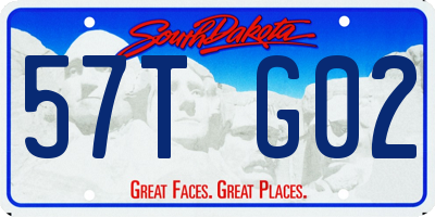 SD license plate 57TG02