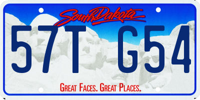 SD license plate 57TG54