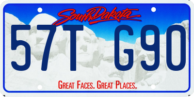 SD license plate 57TG90