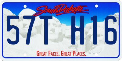 SD license plate 57TH16