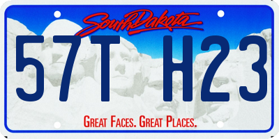SD license plate 57TH23