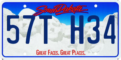 SD license plate 57TH34