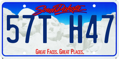 SD license plate 57TH47