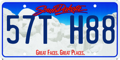SD license plate 57TH88