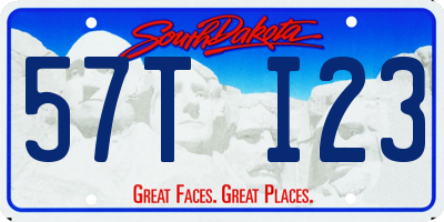 SD license plate 57TI23
