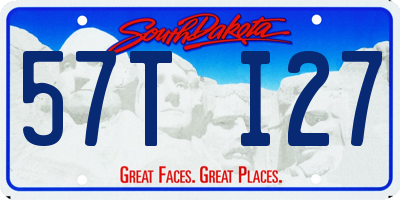 SD license plate 57TI27