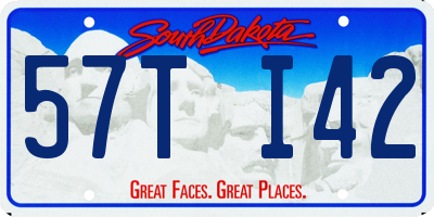 SD license plate 57TI42