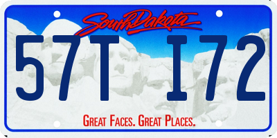SD license plate 57TI72