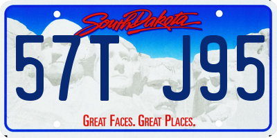 SD license plate 57TJ95
