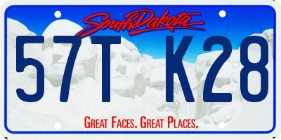 SD license plate 57TK28