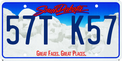 SD license plate 57TK57