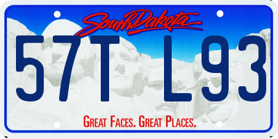 SD license plate 57TL93