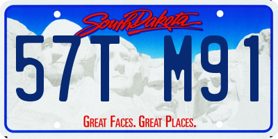 SD license plate 57TM91