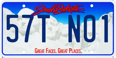 SD license plate 57TN01