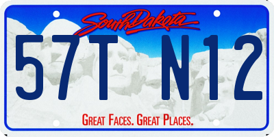 SD license plate 57TN12