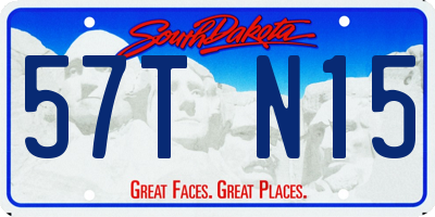 SD license plate 57TN15