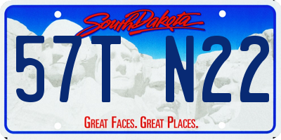 SD license plate 57TN22