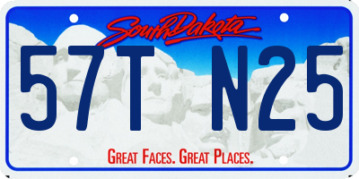 SD license plate 57TN25